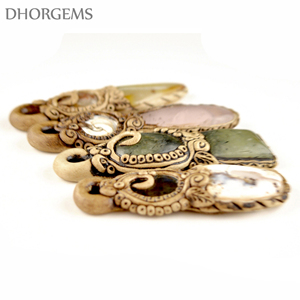 สร้อยคอจี้คริสตัลจากดินโพลิเมอร์ธรรมชาติ |   จี้หินประดับทำมือขายส่ง เครื่องประดับแฟชั่น ของขวัญสำหรับผู้หญิงและผู้ชาย - Product Image 6