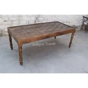 Tavolo da pranzo in legno antico Vintage intagliato a mano