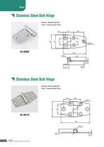 HL-A010 SS ปรับก้นสแตนเลสเรือบานพับประตูทะเล - Product Image 2