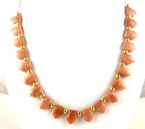 Cuentas facetadas de jaspe de Coral de manzana Natural, joyería de piedras preciosas de Briolette, venta al por mayor, indio - Product Image 5