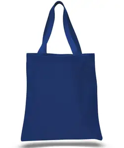 Wholesale Eco-friendly 100% Cotton Ladies <b>Canvas</b> Tote Bag Custom Logo Reusable Folding Square Style Low MOQ Customizable Logo - Product Image 1