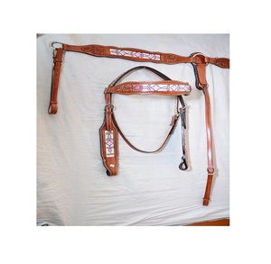 Juego de caballete y coraza de cuero occidental de nuevo diseño hecho a mano en India - Product Image 4