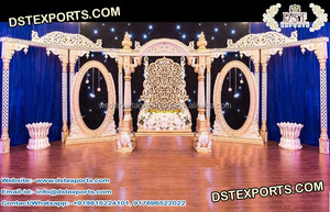 Conjunto de escenario para eventos de boda, conjunto de Majestic Maharaja, configuración de escenario musulmán, Walima, decoración de escenario - Product Image 6