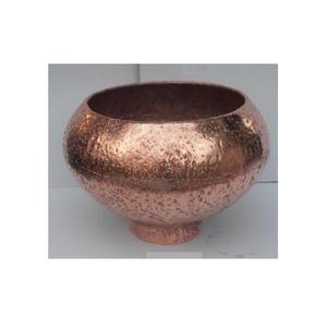 Cuivre fini rugueux martelé fleur Vase bol forme table décor à la maison fait feuille d'aluminium fabriqué à la main de haute qualité - Product Image 4