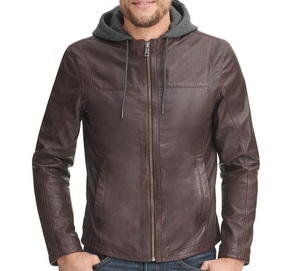 Veste de sport de style motard en cuir véritable classique confortable veste de moto à fermeture éclair centrale à la mode et élégante - Product Image 4