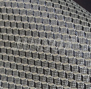 Tissu en fibre de carbone tissé 3K 3D, armure sergé 3K, isolation thermique, noir brillant pour l'industrie des composants automobiles - Product Image 1