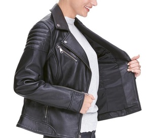 Chaqueta de cuero negra para motocicleta, abrigo de otoño con cremallera para mujer, nuevas camisetas de talla grande, prendas de vestir exteriores para mujer, moda al por mayor - Product Image 6