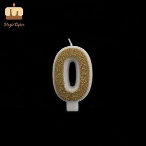 <span class=keywords><strong>0</strong></span> đến <span class=keywords><strong>9</strong></span> vàng long lanh số sinh nhật Nến-paraffin sáp nghệ thuật nến - Product Image 5