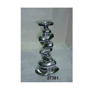 Bougeoirs en pierre en aluminium gravés de conception avec le poli de miroir - Product Image 1