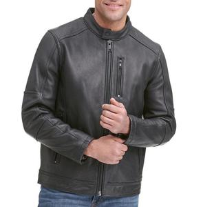 Nouveau manteau de veste en cuir Vintage décontracté hommes tenue de printemps élégante conception en cuir PU avec motard Look de poche - Product Image 4