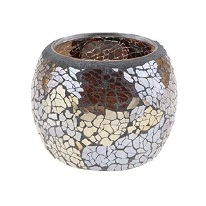 Bougeoirs en métal avec motif pour décoration de centre de table Bougeoir votif rond noir - Product Image 2