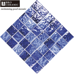 La natation décorative de piscine de vague de mer 3d conçoit la tuile de mosaïque à vendre E48T03 - Product Image 1