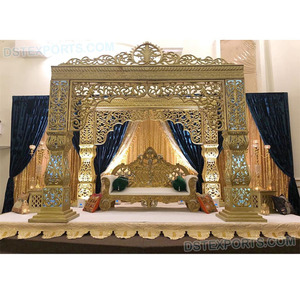 Glamourous Asian Wedding Bollywood Stage Mandap Marvelous Maharaja Matrimonio Escenario Decoración Recepción DE BODA Escenario elegante - Product Image 1