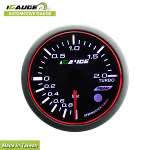 Best Selling 52mm 3 Colors Remote Control Peak Recall Function Electrical Turbo Boost Gauge