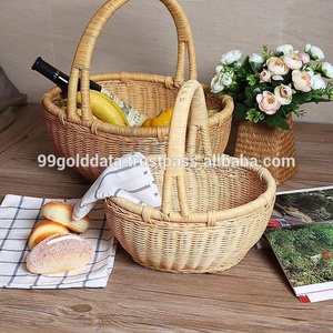 Panier de pique-nique en rotin et bambou / Grand panier de pique-nique en bambou / Panier de pique-nique en osier (84587176063 Whatsap) - Product Image 5