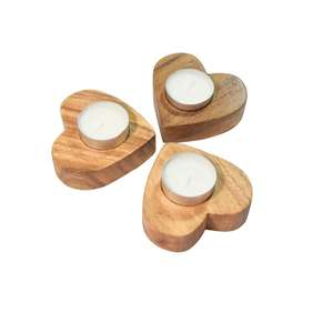 Porte-bougie et support en bois, porte-bougie chauffe-plat en bois de haute qualité, porte-bougie de mariage à vendre - Product Image 4