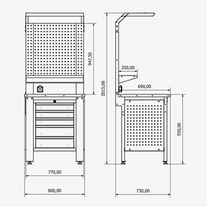 Super armoire à outils de Garage et établi avec tiroirs - Product Image 4