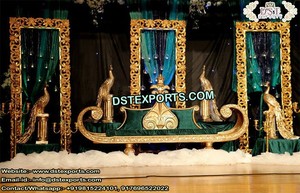 ดูภาพขนาดใหญ่รุ่งโรจน์จัดงานแต่งงานหลังเวทีสีทองเฟรมพระราชแต่งงานหลังเวที Rajwada เฟรมพระราชสถานแต่งงานเวที Fi - Product Image 4