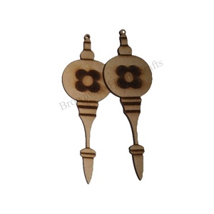 Miniature Hand Carved <b>Christmas</b> Tree <b>Decorations</b> Set of 2 Custom Design Handmade Ornaments for Holiday Decor at Low Price <b>Sale</b> - Product Image 1