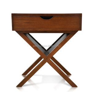 Mueble de Madera de Caoba Marrón con Patas Cruzadas Estilo Panamá para Junto a la Cama - Product Image 2