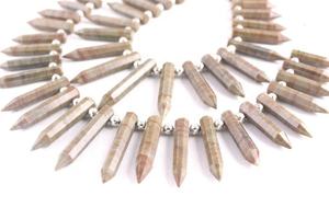 Haute Qualité 1 Brin Naturel Brun Agate Gemme Facettes Brioletet Perles Pointu Crayon Forme En Gros - Product Image 6