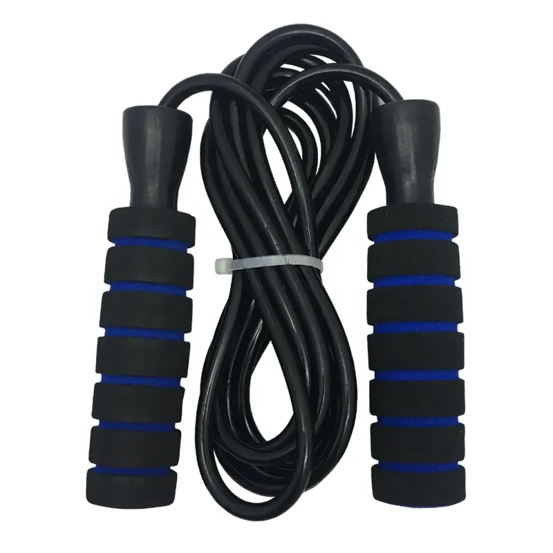 High Quality speed jump rope Plastic Handle With Foam Grip skiping rope 360 Leather / PVC Rope Gym Fitness Workout