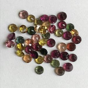 3.5mm Naturel Multi Tourmaline Ronde Facettée Coupe Pierres Précieuses En Vrac En Gros Pierres Semi-précieuses pour la Fabrication De Bijoux Boutique En Ligne - Product Image 1