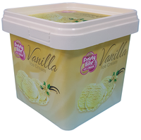 Dk503 Square 500ml contenant IML en PP inviolable et couvercle IML en PP pour emballage alimentaire (biscuits à la crème glacée, chocolat, chees)