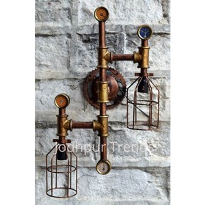 Style traditionnel indien fer métal pendentif applique ronde abat-jour décoratif Restaurant Bar meubles Source de lumière fluorescente - Product Image 1