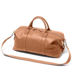 Custom <b>Real</b> Cowhide Leather Woven Tote Bag with Soft Simple Shoulder Strap Closure Hard Case for DSLR and Instant <b>Cameras</b> - Product Image 3