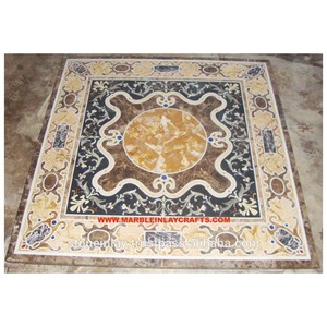 Marble <b>Stone</b> Pietra Dura Dining <b>Table</b> <b>Top</b> - Product Image 1
