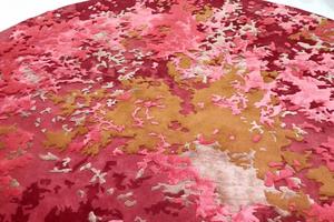 พรมปูพื้นขนสั้นปานกลาง รูปทรงวงรี สีแดงมอส ลายแบบนามธรรม ผลิตด้วยวิธีทอมือแบบทันสมัย ทำจากขนสัตว์ผสมวิสโคส กันลื่น เหมาะสำหรับบ้าน สำนักงาน และผู้ใหญ่ - Product Image 6