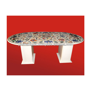 โต๊ะรับประทานอาหารหินอ่อนฝังลายพิเศษ ปิเอตรา ดูรา - Product Image 1