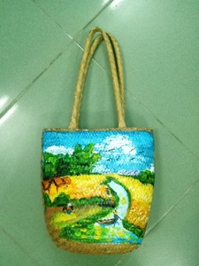 Eco-friendly Straw <b>Handbag</b>/ <b>Vintage</b> Bag with Embroidery As Your Request - Product Image 6