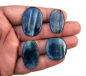 4ชิ้นคุณภาพเกรด AAA ไคยาไนต์ cabochons พลอยรูปวงรีทรงหลวมสำหรับการทำเครื่องประดับ DIY - Product Image 5