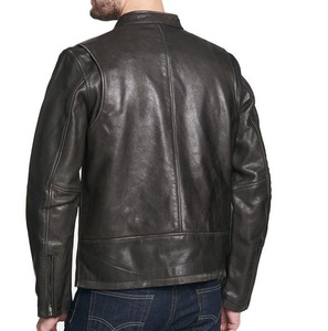 Veste de moto style motard vintage Vêtements d'extérieur en cuir durables et intemporels avec finition patinée Vêtements de sport confortables - Product Image 6