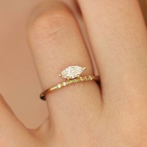 LOZRUNVE <strong>Boho</strong> Jewelry La Venta Al Por Mayor Elegant s925 Silver Pearl CZ Eternity Band Wedding <strong>Rings</strong> Women - Product Image 3