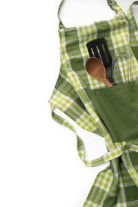 Ensemble d'aprons de cuisine unis de luxe 100% coton, écologiques et légers, fabriqués en Inde - Product Image 2