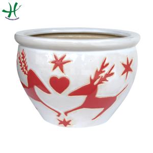 Maceta de cerámica esmaltada de nuevo diseño 2018, jardineras de jardín elegantes - Product Image 6