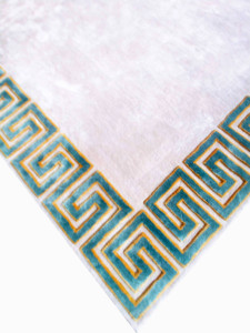 2025 Collection tapis et ensembles de tapis géométriques antidérapants en viscose tuftée à la main avec support en latex nouvelle collection - Product Image 2