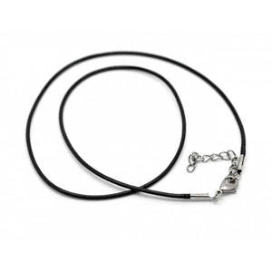 10 collares de algodón encerado negro de 47 cm Hechos a mano Happiness - Product Image 1