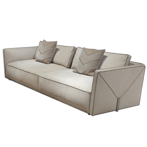 कमरे में रहने वाले सोफे लक्जरी डिजाइन 7 सीटें चमड़ा सोफा सेट - Product Image 5