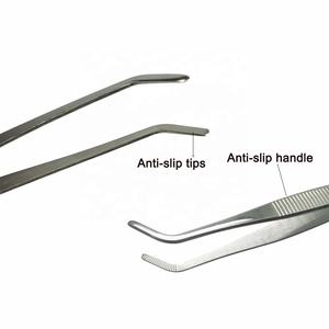 Pinzas de cocina de acero inoxidable, puntas dentadas, Juego de 3 piezas ecológico para chefs, profesionales médicos, pinzas duraderas, modelo NJ - Product Image 4