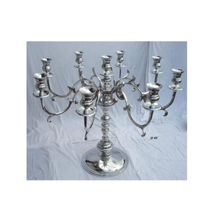 Modern Decorative <b>Candelabra</b> Table Centerpiece Nickel Plated Fancy <b>Candelabra</b> - Product Image 1