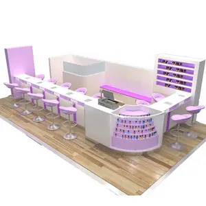 Hoogwaardige commerciële nail bar kiosk & manicure tafel ontwerp voor winkelcentrum