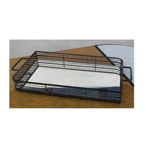 Nuevo diseño de metal decorativo forma Oval bandeja con espejo de vidrio para bodas/A - Product Image 3