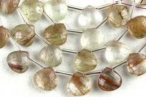 Cuentas de Cuarzo Natural de Grado AAA, Forma de Corazón Facetado, 10 mm, Briolette, Cuarzo Natural para la Elaboración de Joyas - Product Image 4