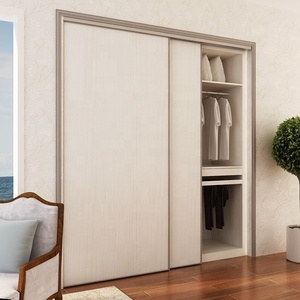 Portes de <span class=keywords><strong>placard</strong></span> coulissantes blanches modernes, design simple, mobilier de chambre à coucher 5 étoiles pour usage domestique ou villas, projet Cambodge - Product Image 2