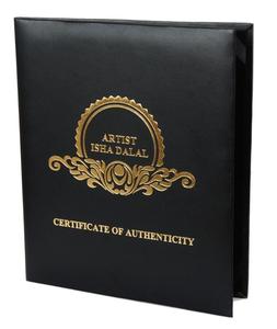 Premium Quality Leather Certificate Holder Customizable Diploma Cover Black With Customizable Logo Print - Product Image 2