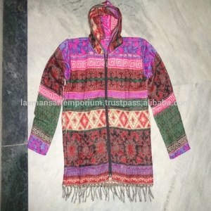 เสื้อแจ็คเก็ต/เสื้อฮู้ดแฟชั่นฤดูหนาว ผลิตจากอะคริลิกผสมขนสัตว์ พิมพ์ลายหลากสี ระบายอากาศได้ดี ไม่หดตัว แขนยาว ขายส่ง แฟชั่นอินเดีย - Product Image 4